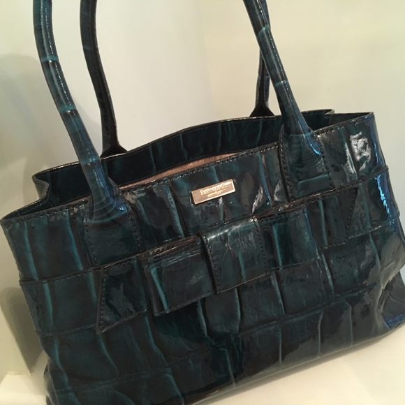 kate spade Handbags - Teal Patent Leather Kate Spade tote bag